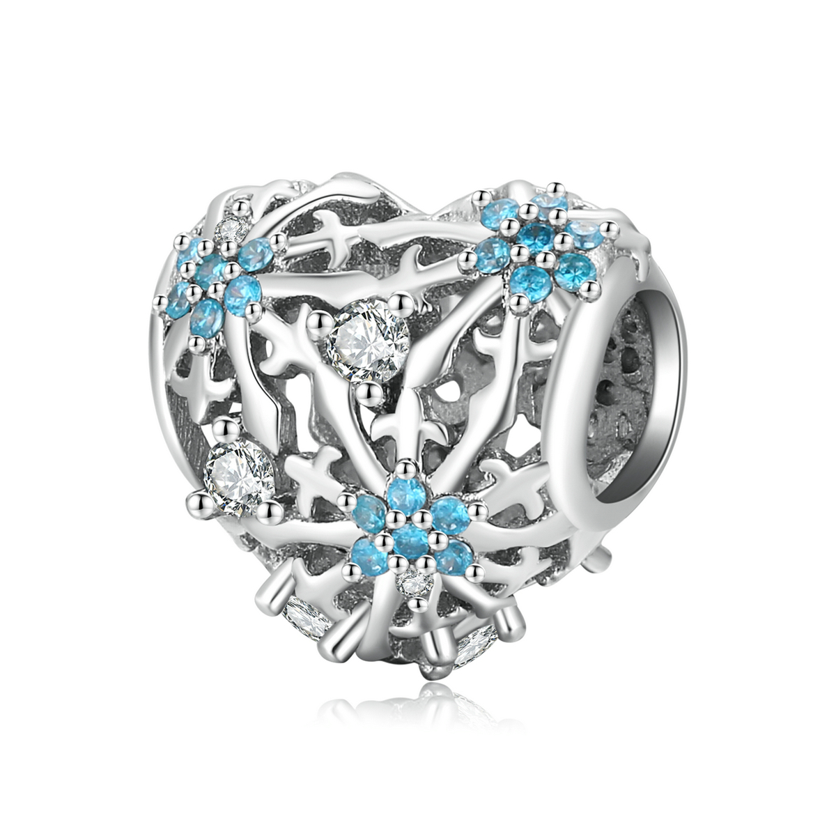 Pandora Style Snowflake Hart Bedel - BSC530