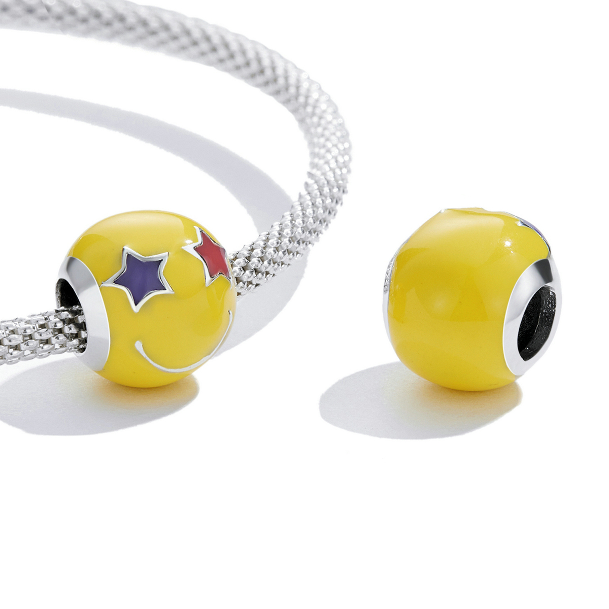 Pandora Style Star Eye Smiley Bedel - SCC2190