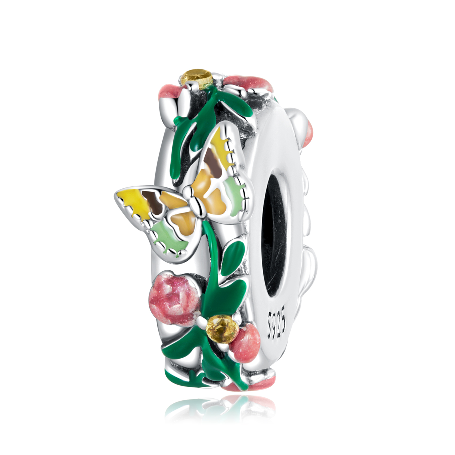 Pandora Style Vlinderbloem Spacer Bedel - SCC2251