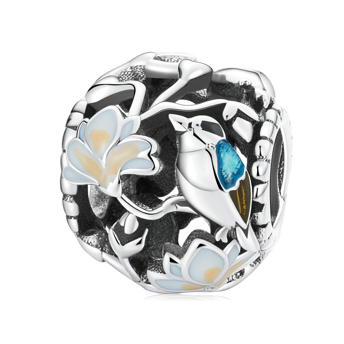 Pandora Style Vogels en Bloemen - Equinox Bedel - SCC2194