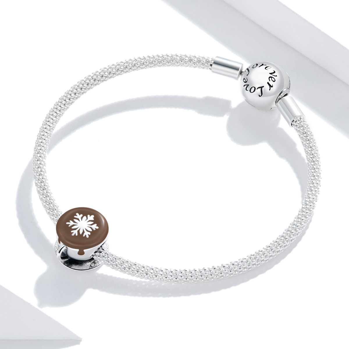 Pandora Style Winter koffie Bedel - BSC361