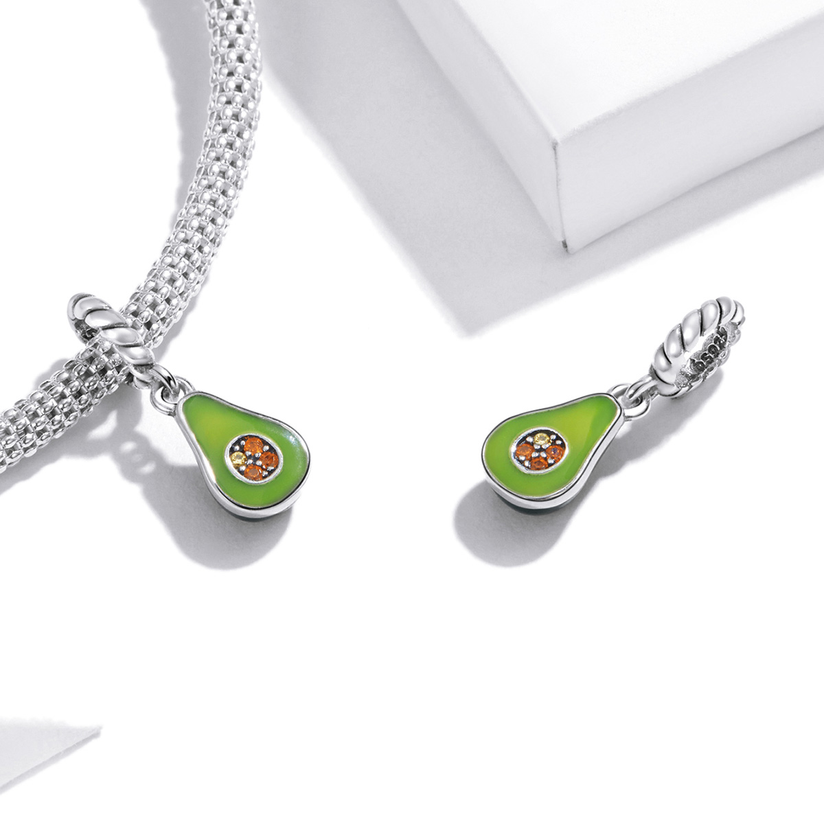 Pandora Style Avocado Hangende Bedel - BSC472