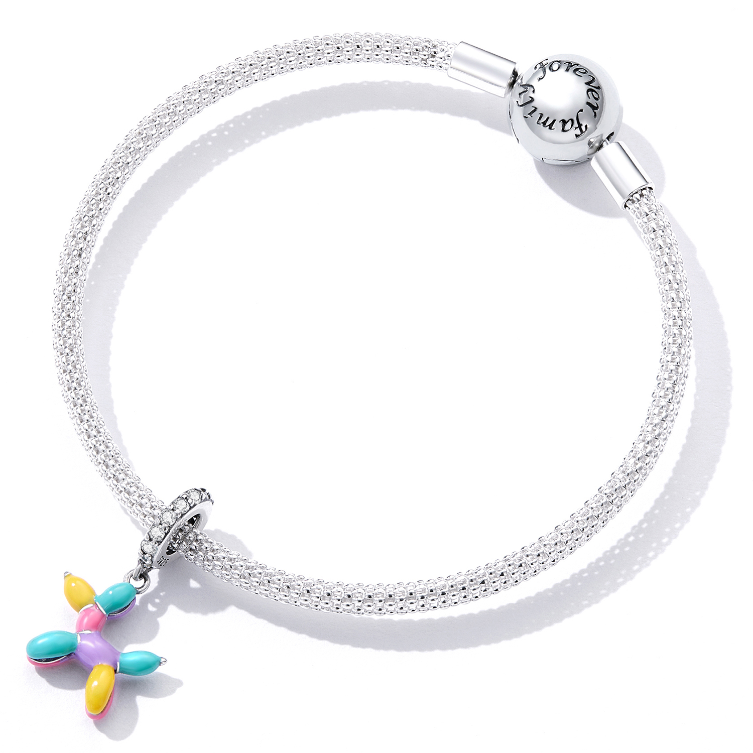 Pandora Style Ballon Puppy Hangende Bedel - SCC2217