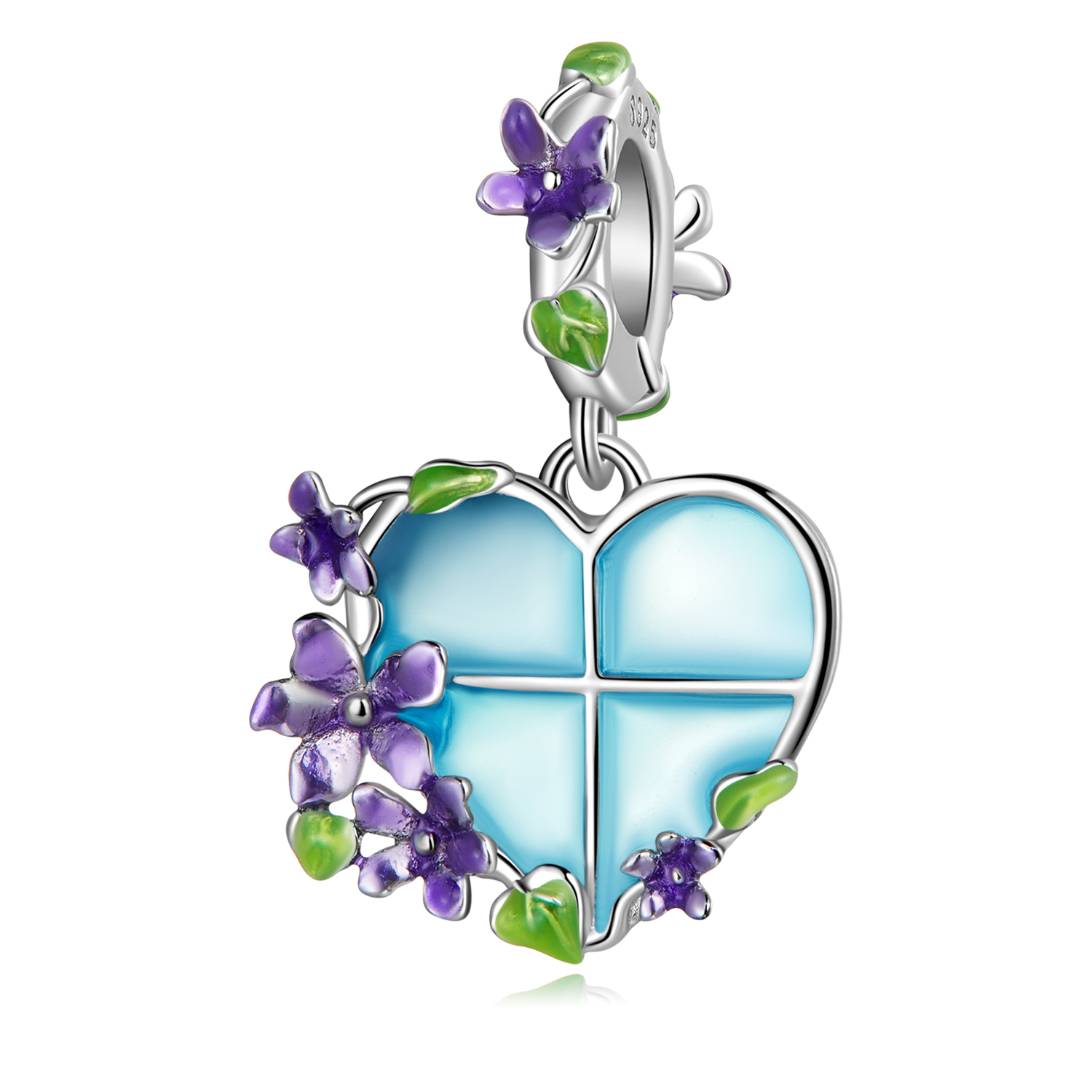 Pandora Style Bloemenvenster Hangende Bedel - SCC2323