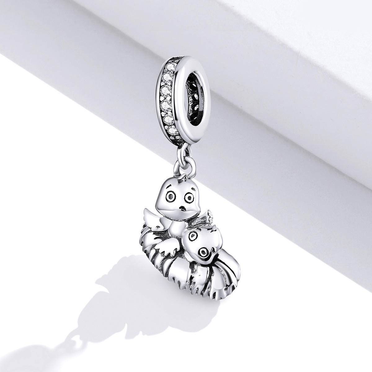 Pandora Style Cartoon Vogel Hangende Bedel - SCC1522