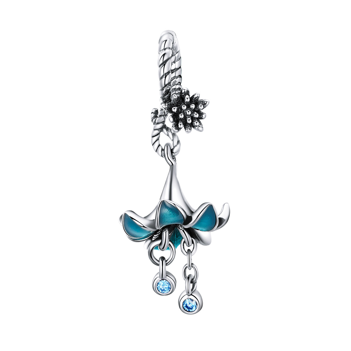 Pandora Style Droom Orchidee Hangende Bedel - BSC034