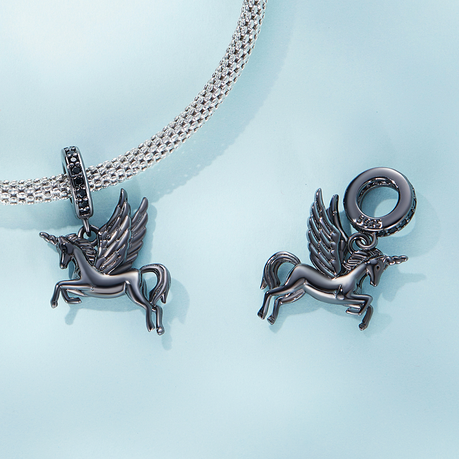 Pandora Style Pegasus Hangende Bedel - SCC2389