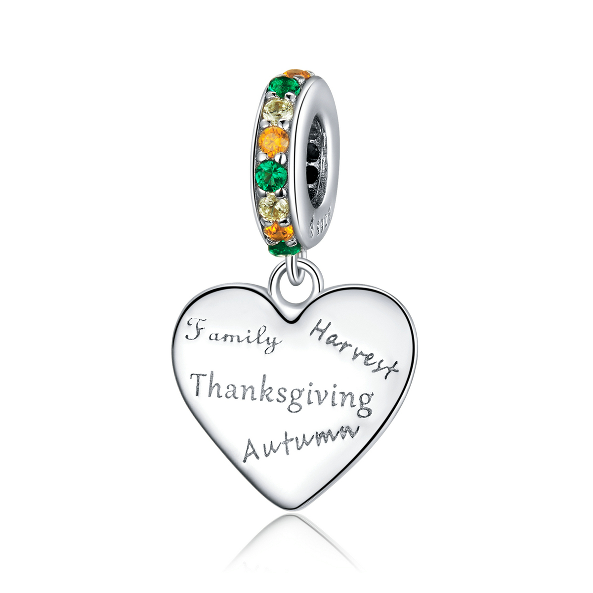 Pandora Style Thanksgiving Liefde Hangende Bedel - BSC344