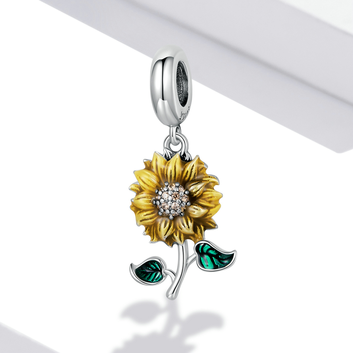 Pandora Style Zonnebloem Hangende Bedel - SCC2079