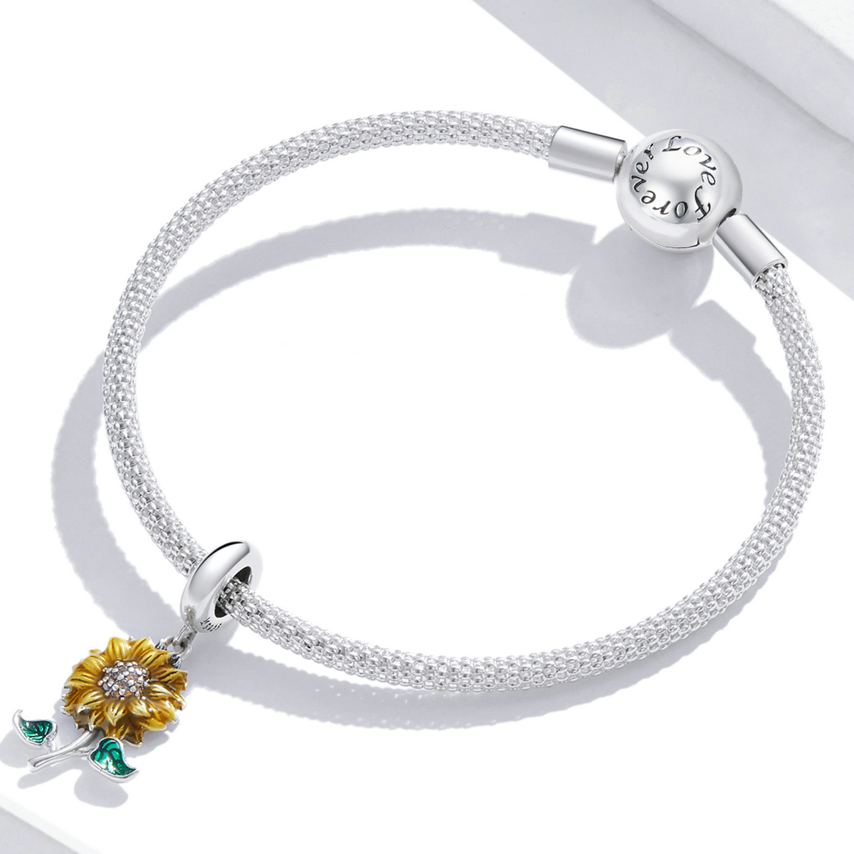 Pandora Style Zonnebloem Hangende Bedel - SCC2079