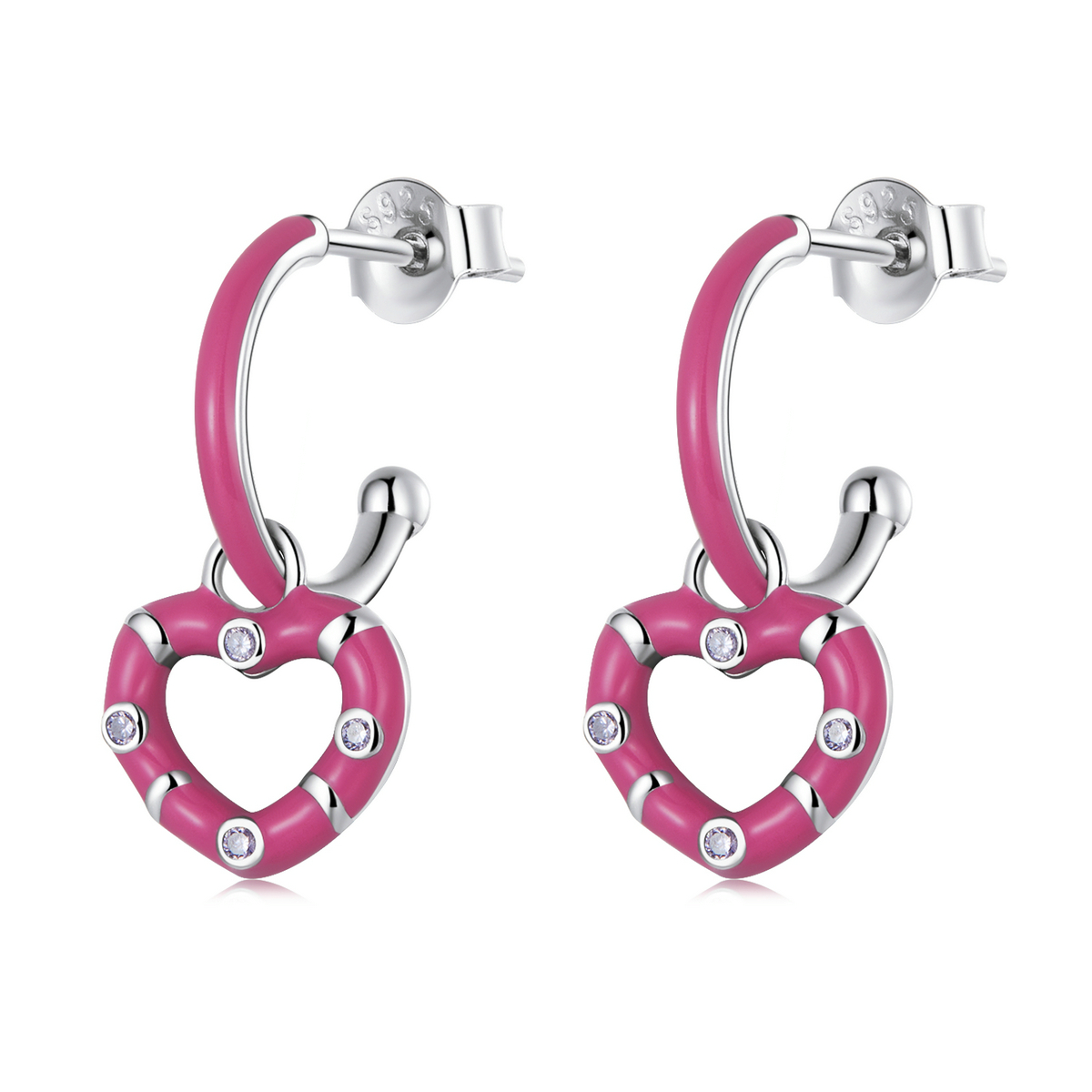 Pandora Style Eenvoudige liefde Oorhangers - BSE596