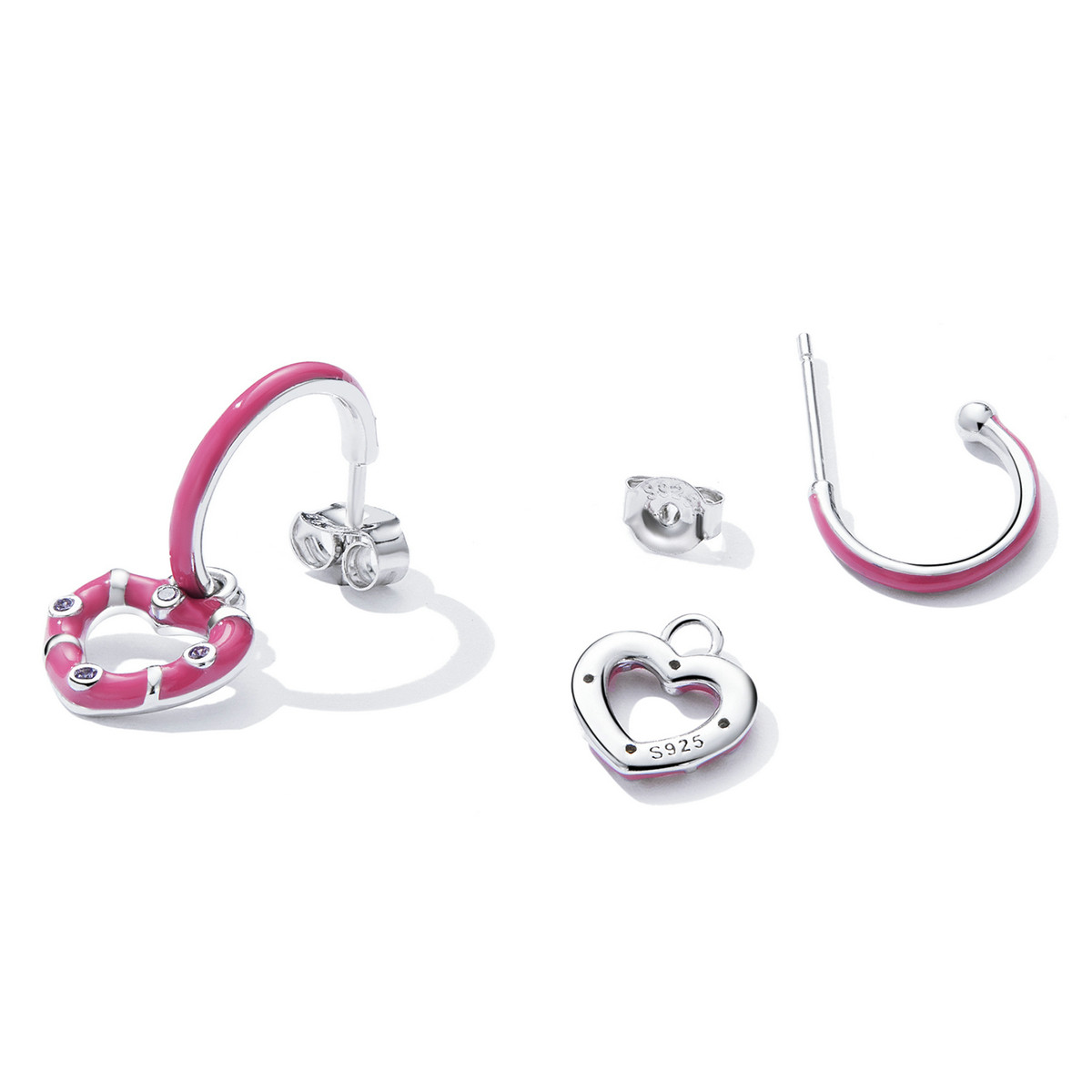 Pandora Style Eenvoudige liefde Oorhangers - BSE596