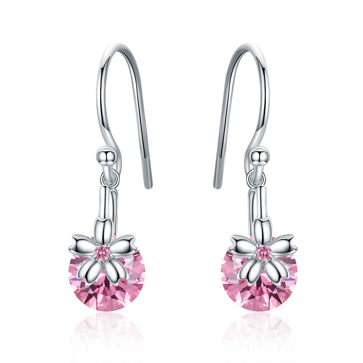 Pandora Style Kersenbloesems Oorhangers - BSE039