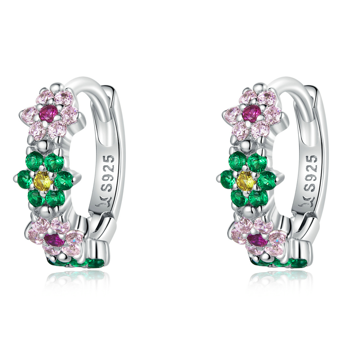 Pandora Style Delicate bloemen Oorbellen - SCE1320