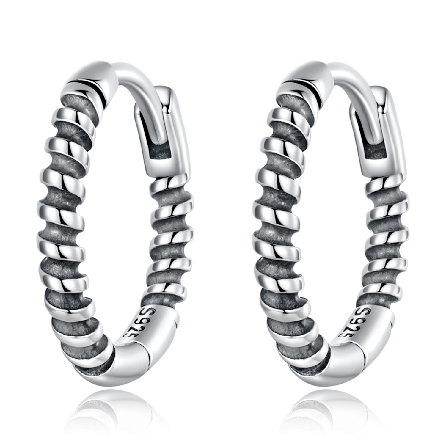 Pandora Style Eenvoudige thread Oorbellen - SCE1423