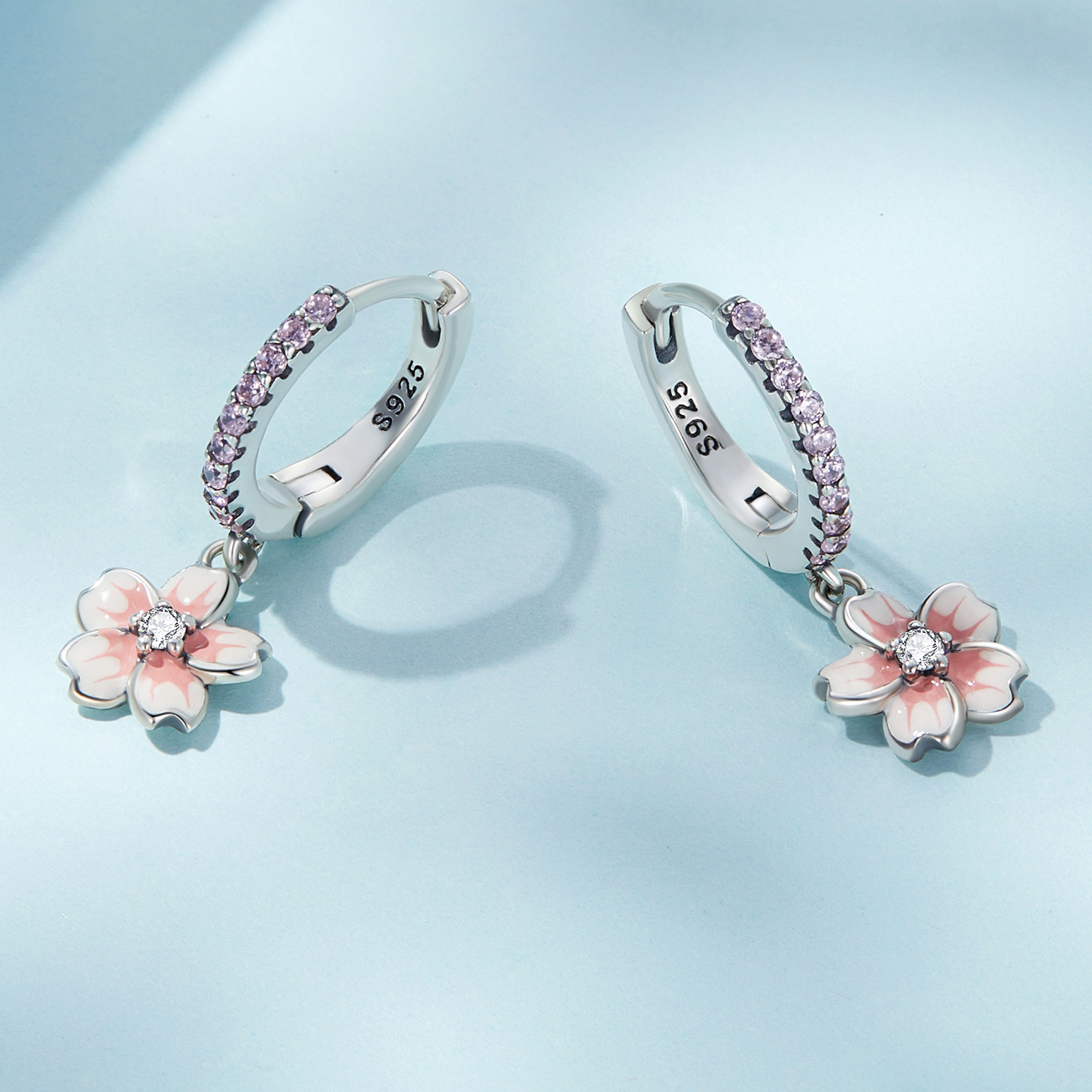 Pandora Style Kersenbloesems Oorbellen - SCE1509