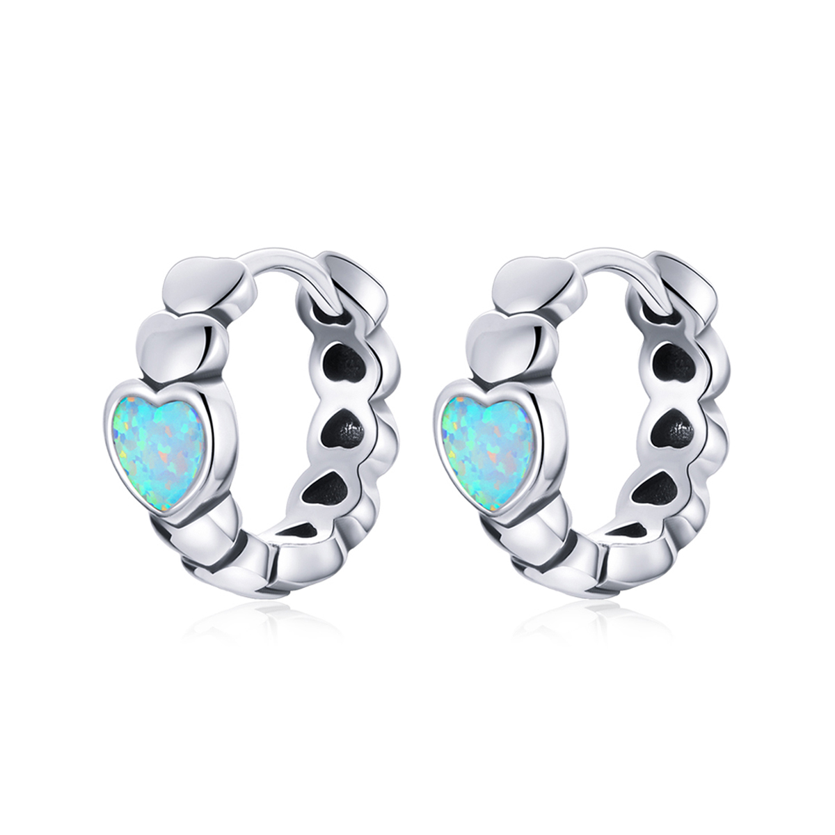 Pandora Style Regenboog Liefde Oorbellen - SCE1137