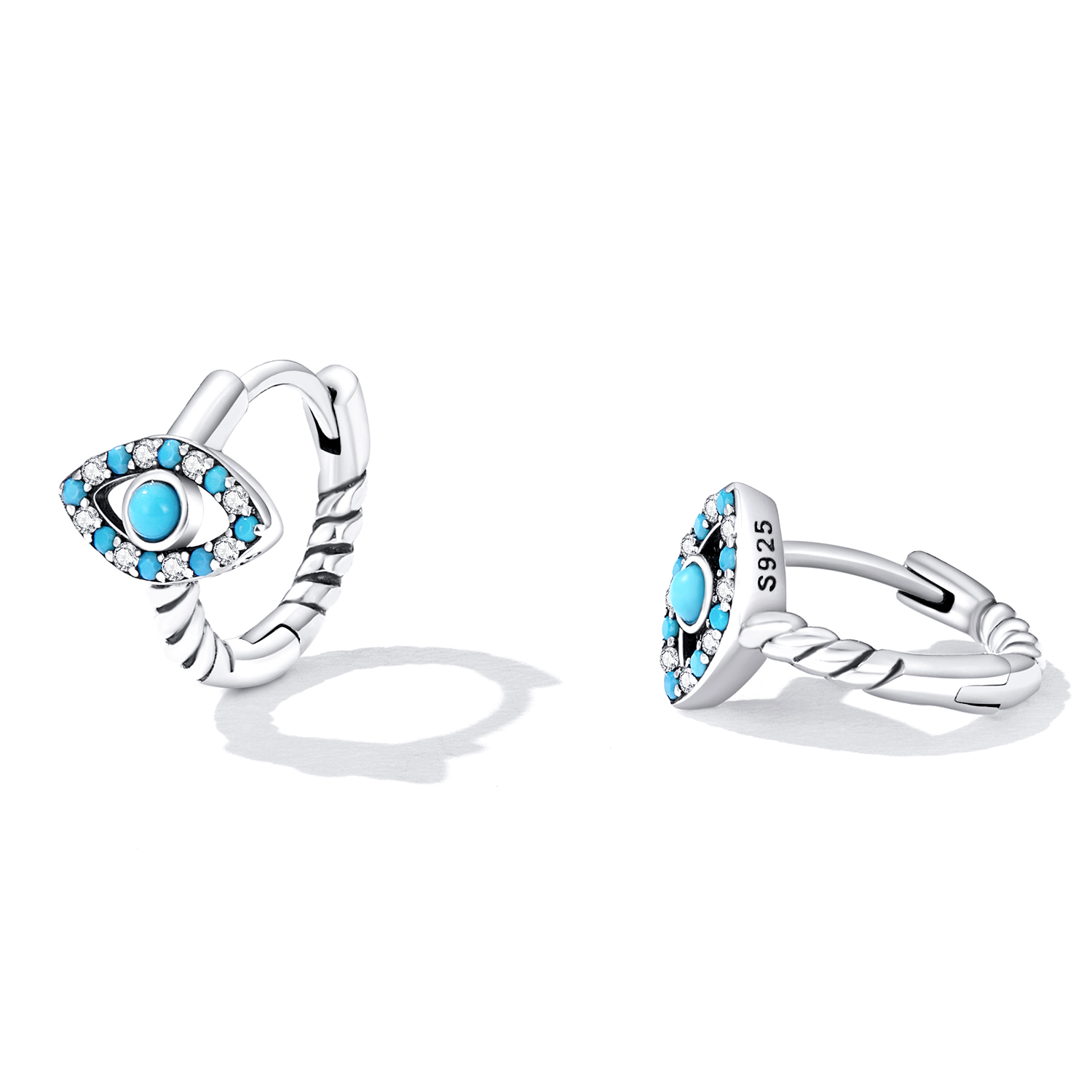 Pandora Style Turquoise Duivelsoog Oorbellen - SCE1418