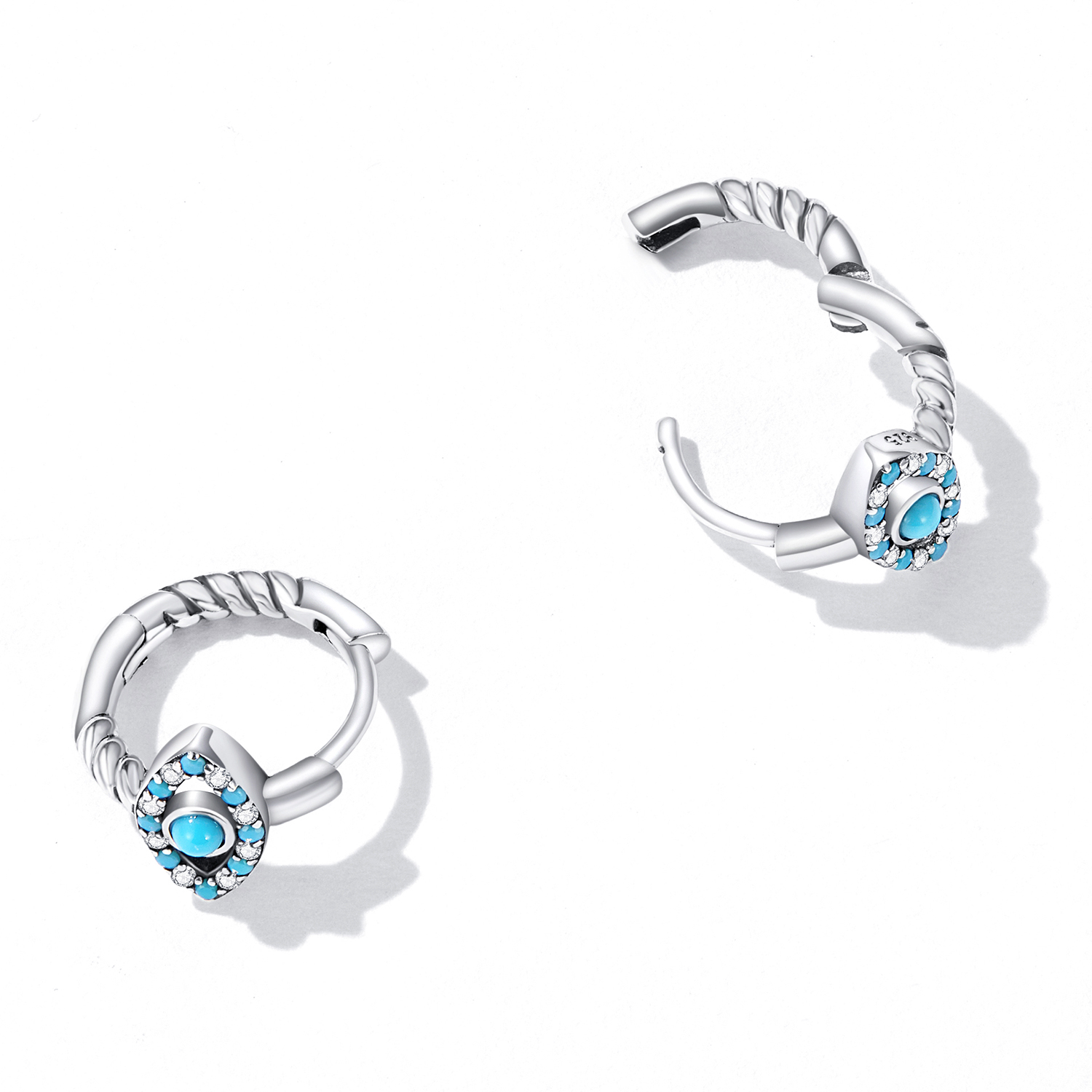 Pandora Style Turquoise Duivelsoog Oorbellen - SCE1418