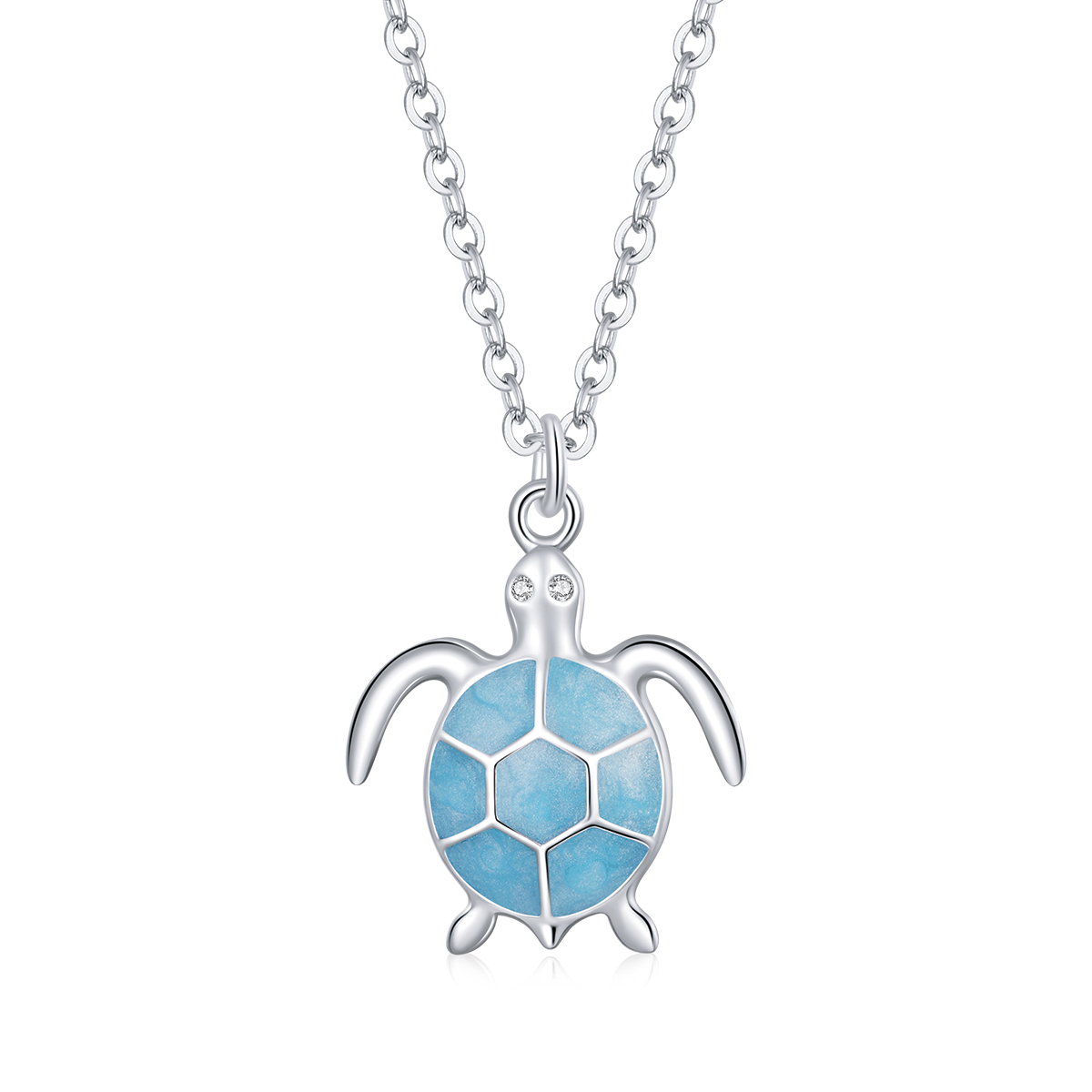 Pandora Style Blauwe schildpad Ketting - SCN446