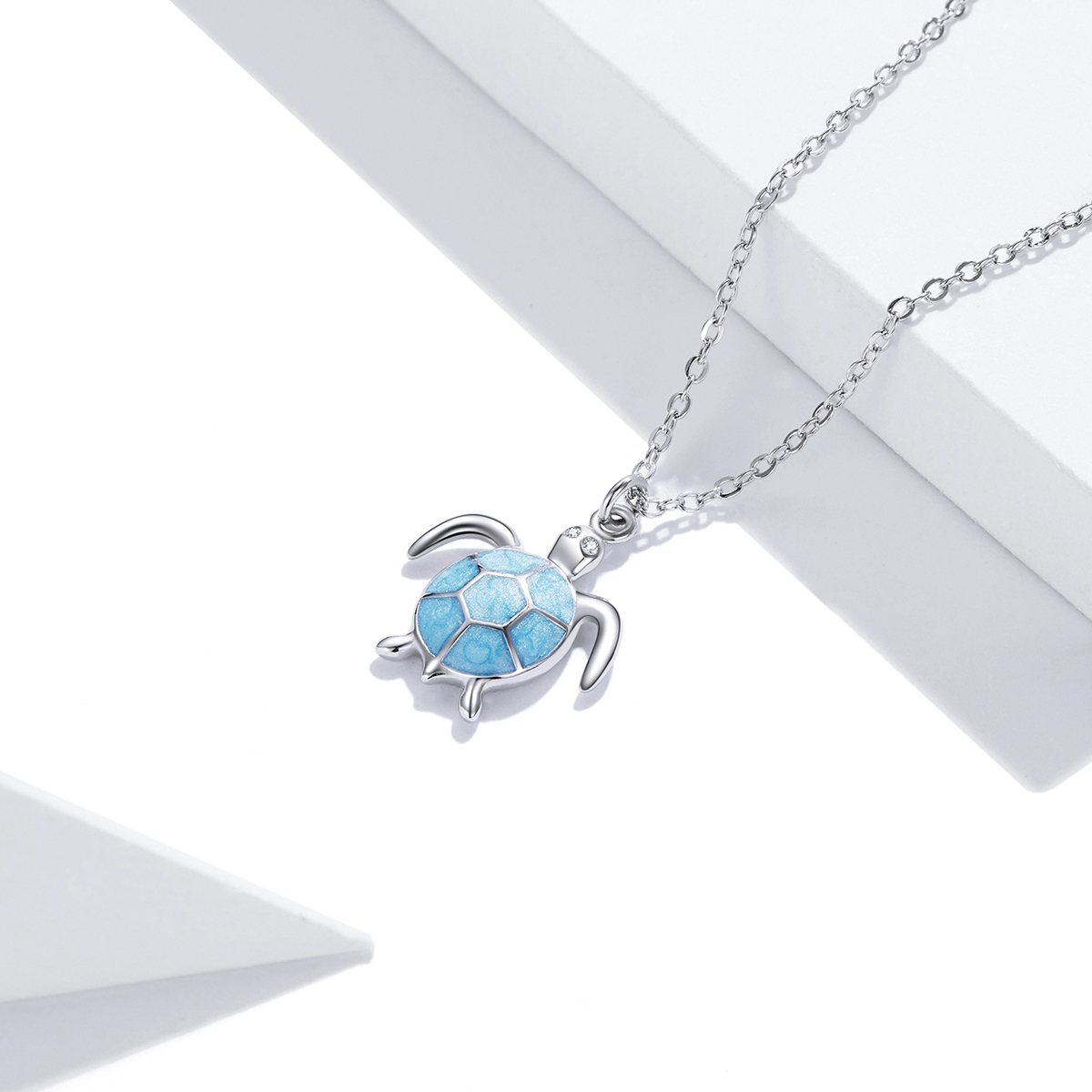 Pandora Style Blauwe schildpad Ketting - SCN446