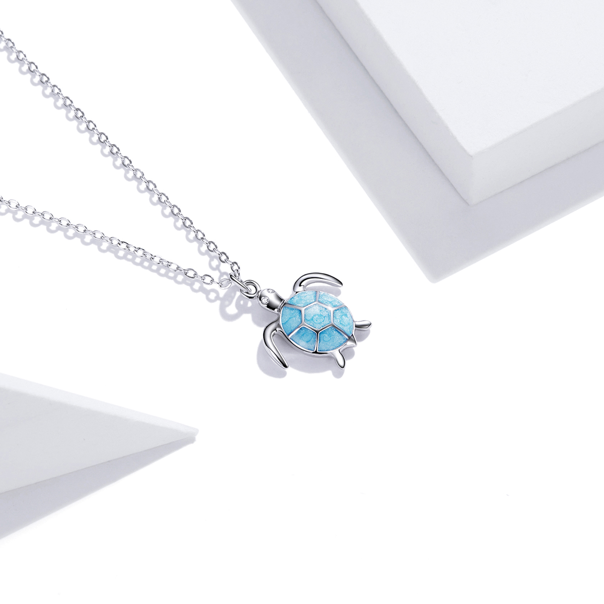 Pandora Style Blauwe schildpad Ketting - SCN446