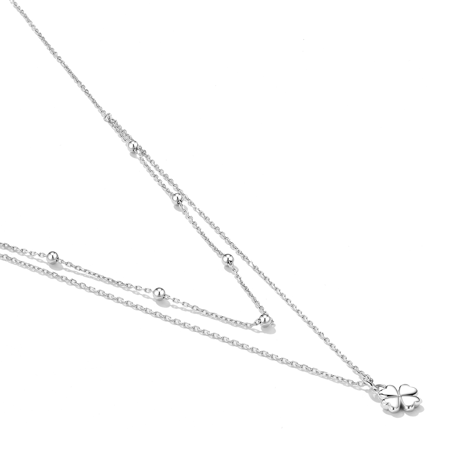 Pandora Style Dubbele Klaver Ketting - SCN481