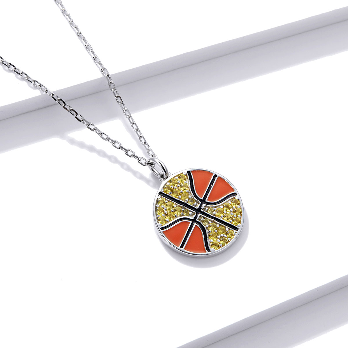 Pandora Style Dynamisch basketbal Ketting - BSN203