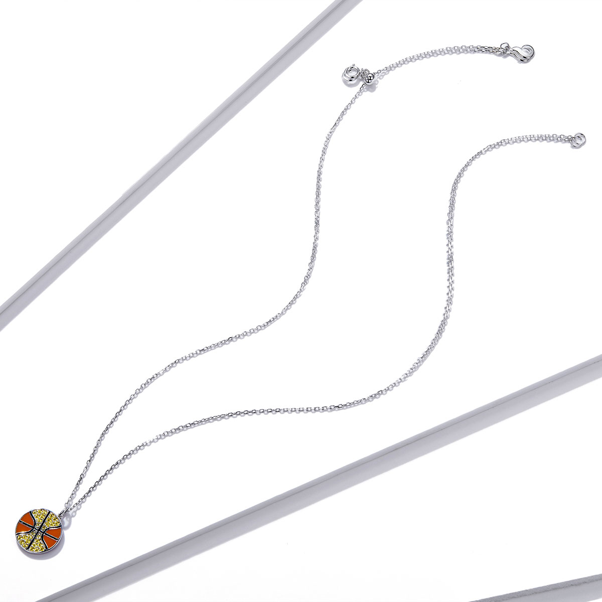 Pandora Style Dynamisch basketbal Ketting - BSN203