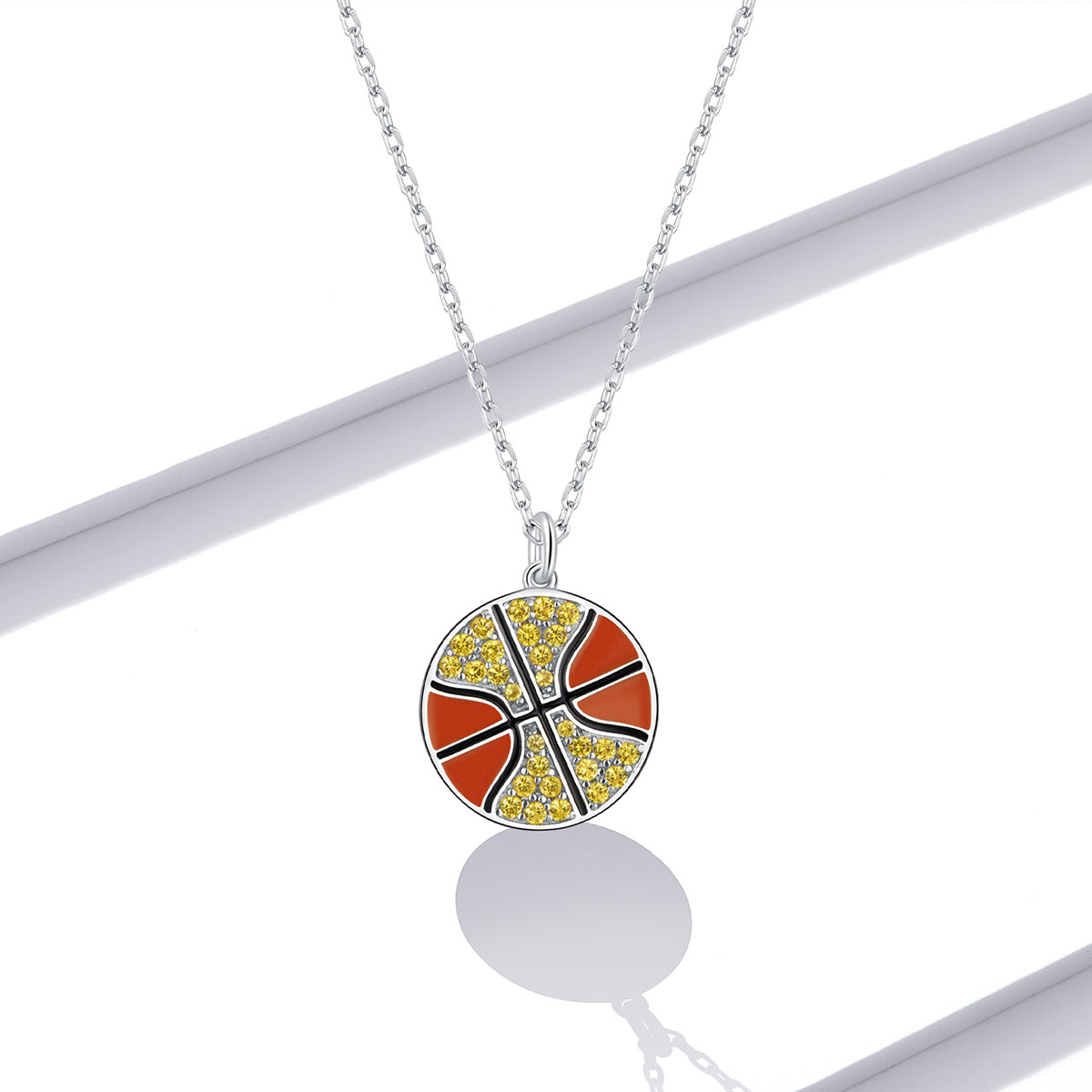 Pandora Style Dynamisch basketbal Ketting - BSN203