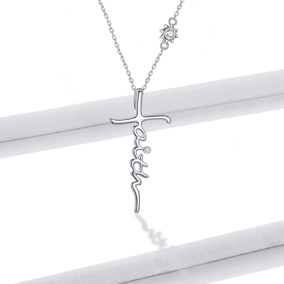 Pandora Style Geloof van het kruis Ketting - BSN231