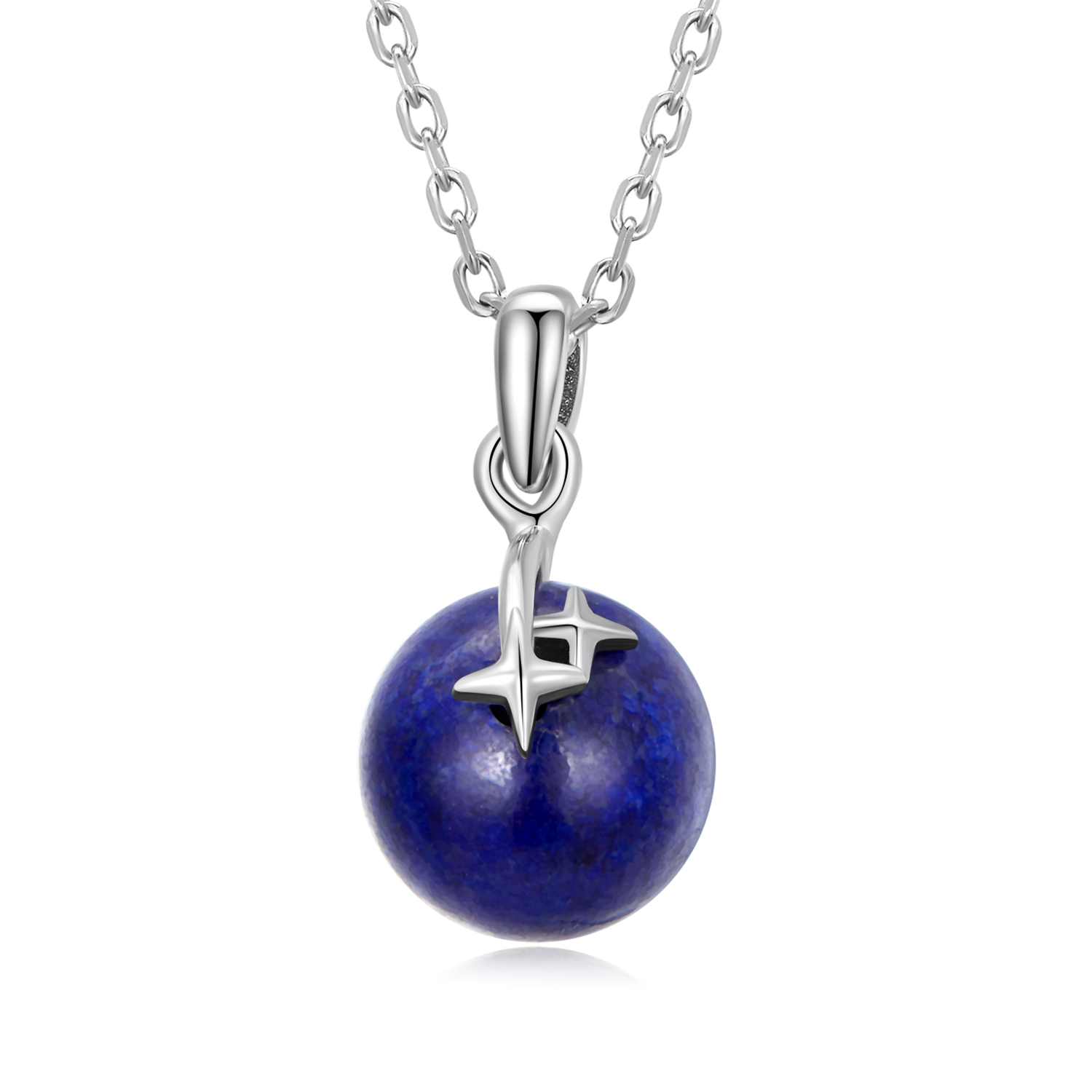 Pandora Style Lapis Lazuli Meteoor Ketting - SCN480