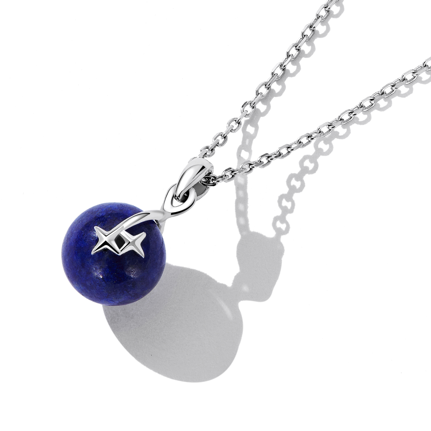 Pandora Style Lapis Lazuli Meteoor Ketting - SCN480