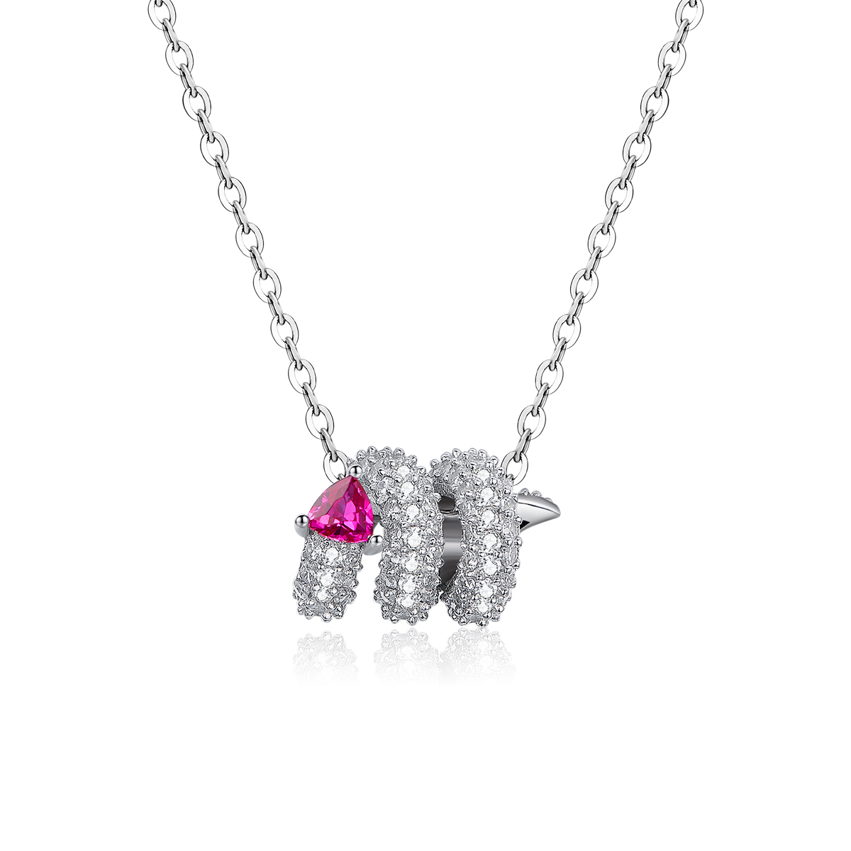 Pandora Style Romantisch Slangenhart Ketting - BSN150