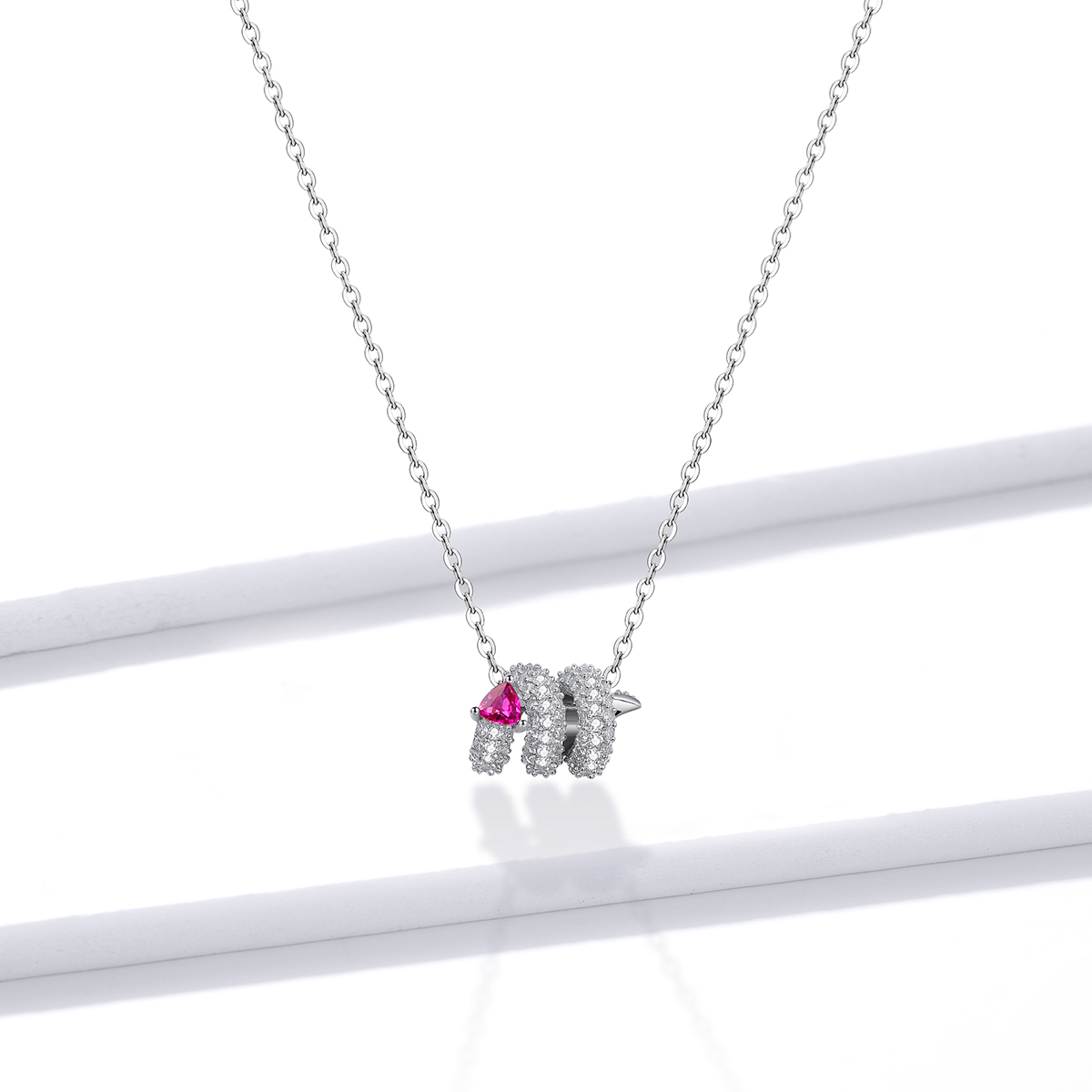 Pandora Style Romantisch Slangenhart Ketting - BSN150