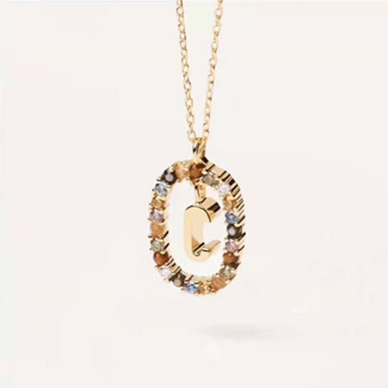 Pandora Style Shine Letter C Ketting - BSN245-C