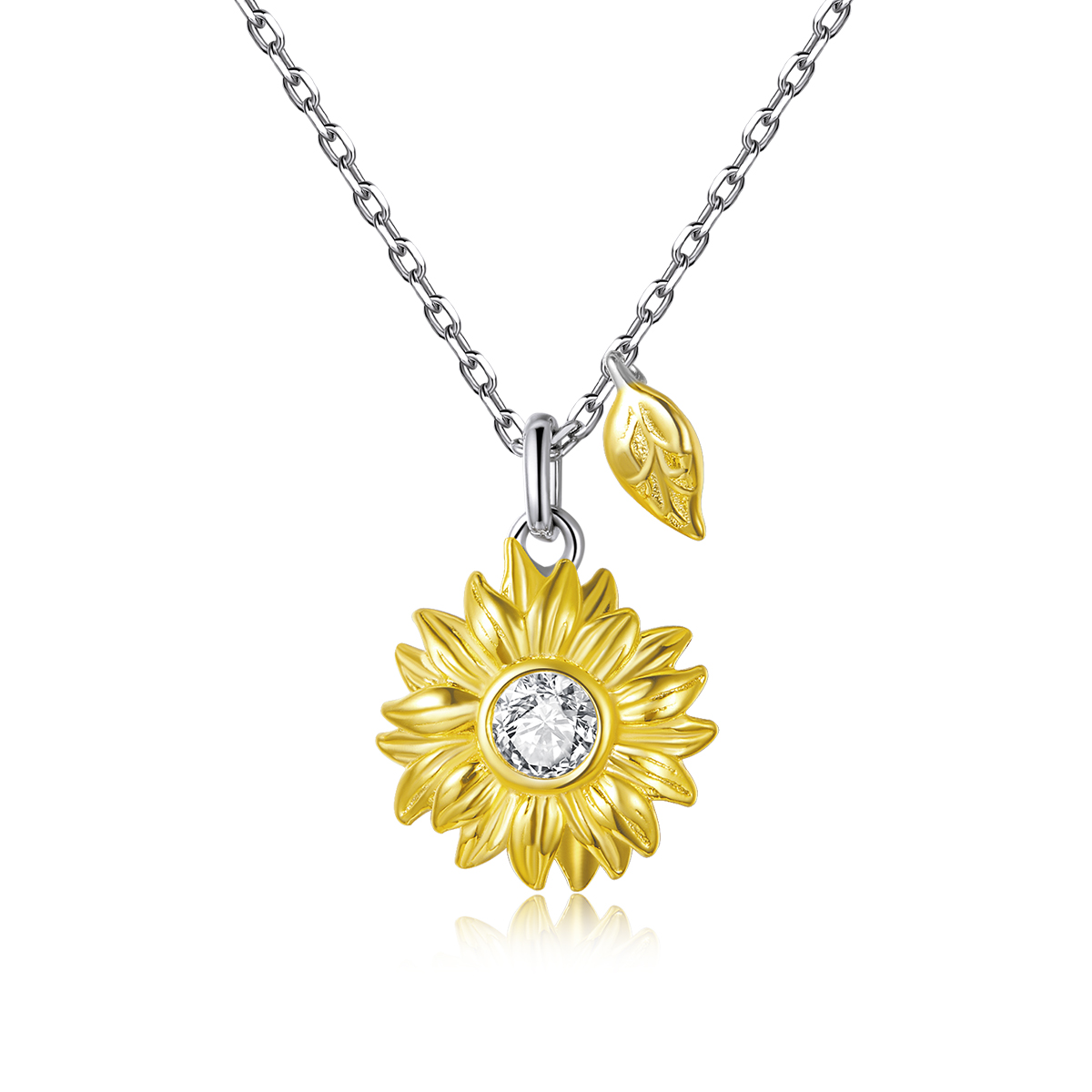 Pandora Style Zonnebloem Ketting - BSN212