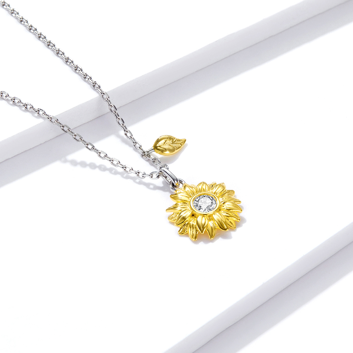 Pandora Style Zonnebloem Ketting - BSN212