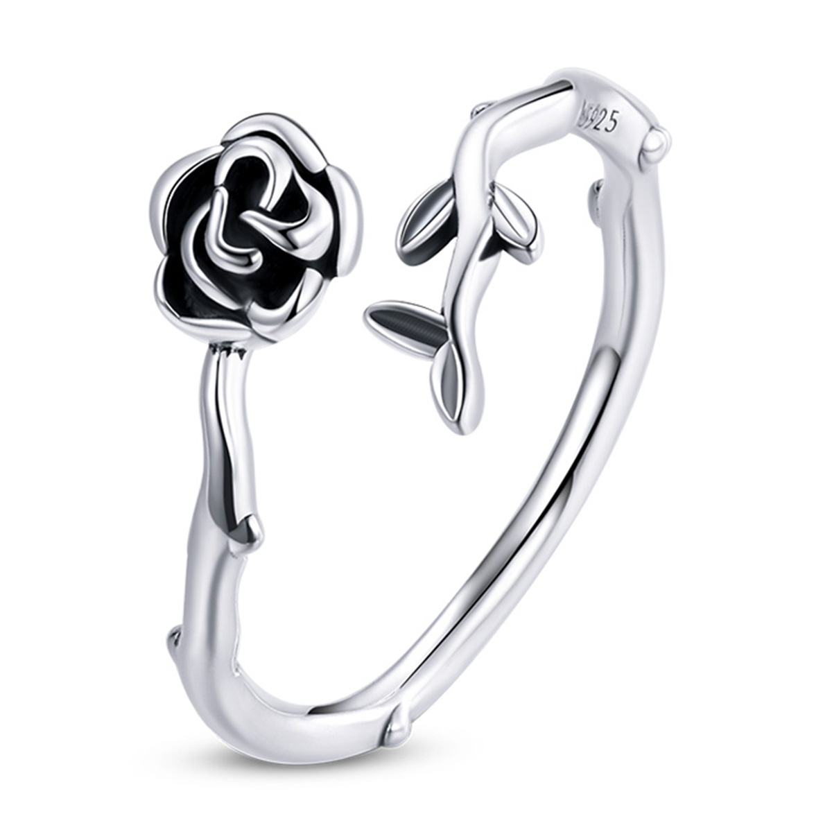 Pandora Style Doornige Roos Open Ring - BSR196