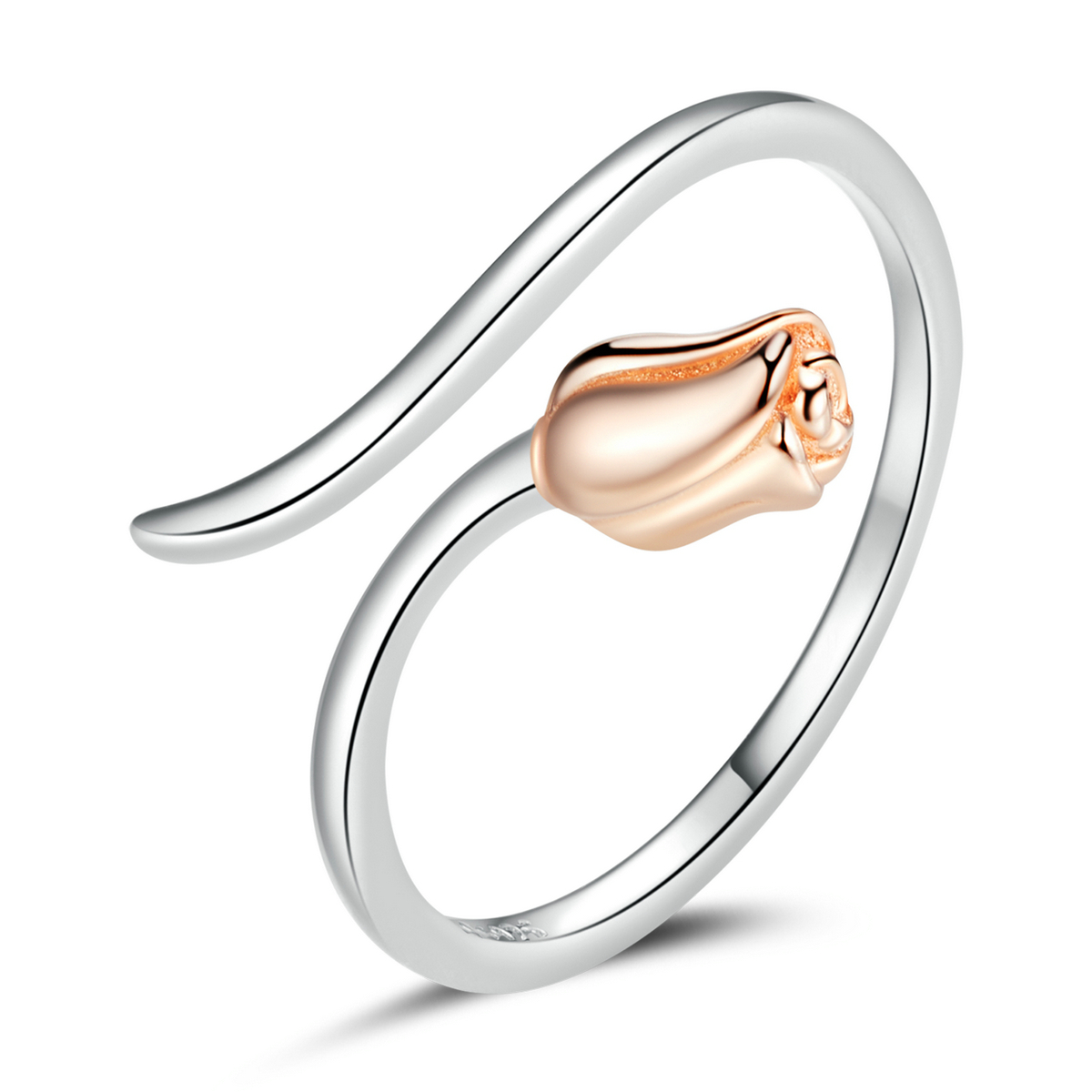 Pandora Style Een Roos Open Ring - SCR761