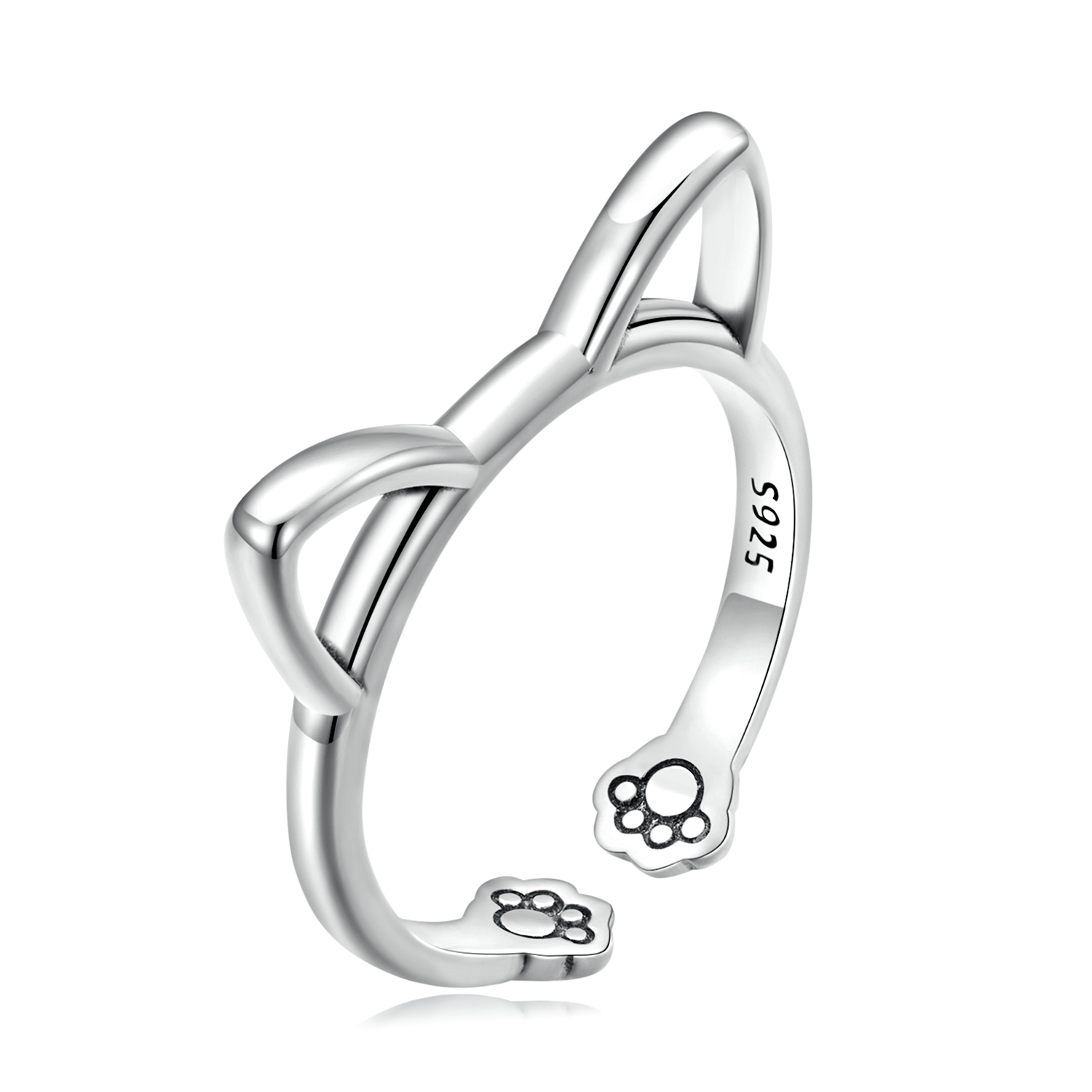 Pandora Style Eenvoudige Kat Open Ring - SCR832