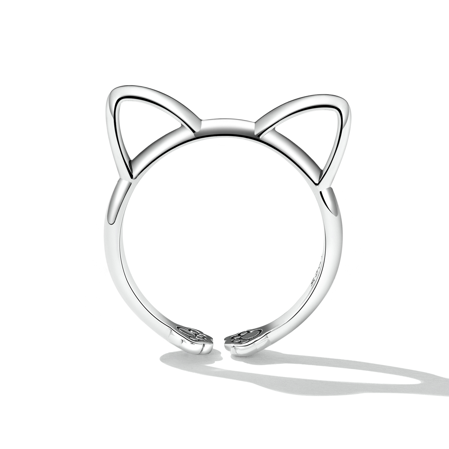 Pandora Style Eenvoudige Kat Open Ring - SCR832