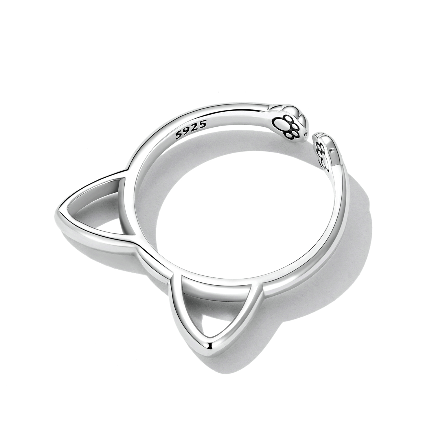 Pandora Style Eenvoudige Kat Open Ring - SCR832