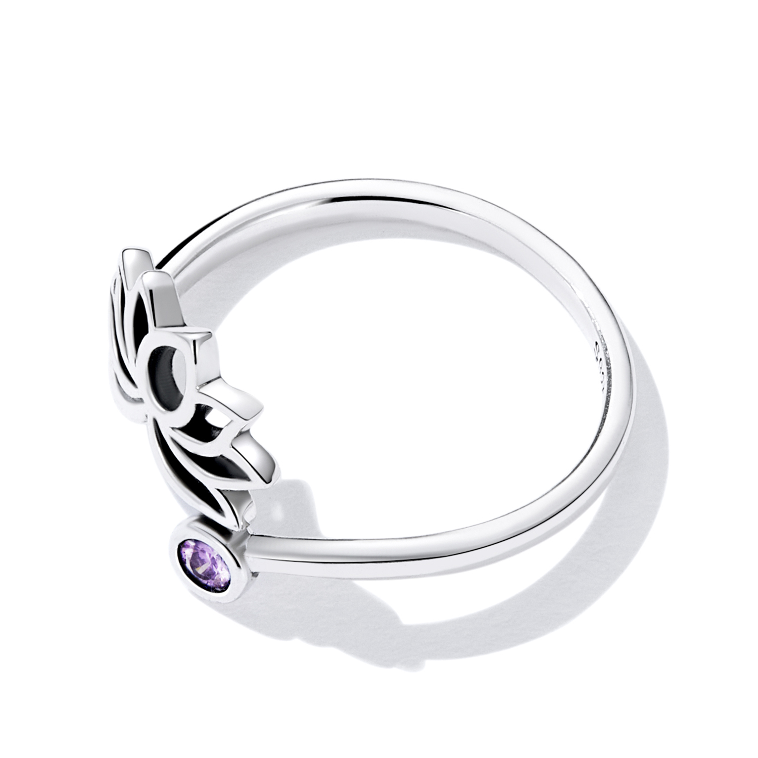 Pandora Style Eenvoudige Lotus Open Ring - SCR821