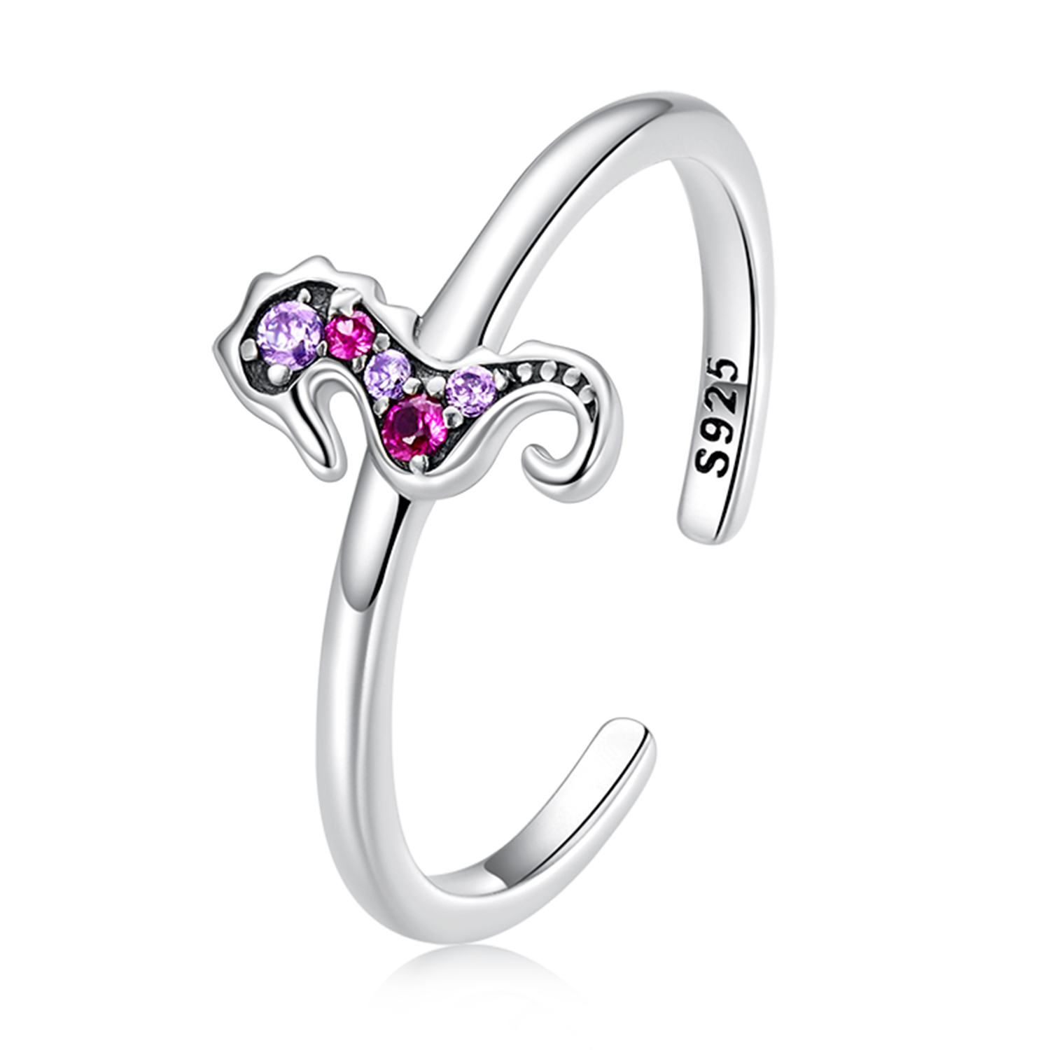 Pandora Style Exquise Zeepaardje Open Ring - SCR816