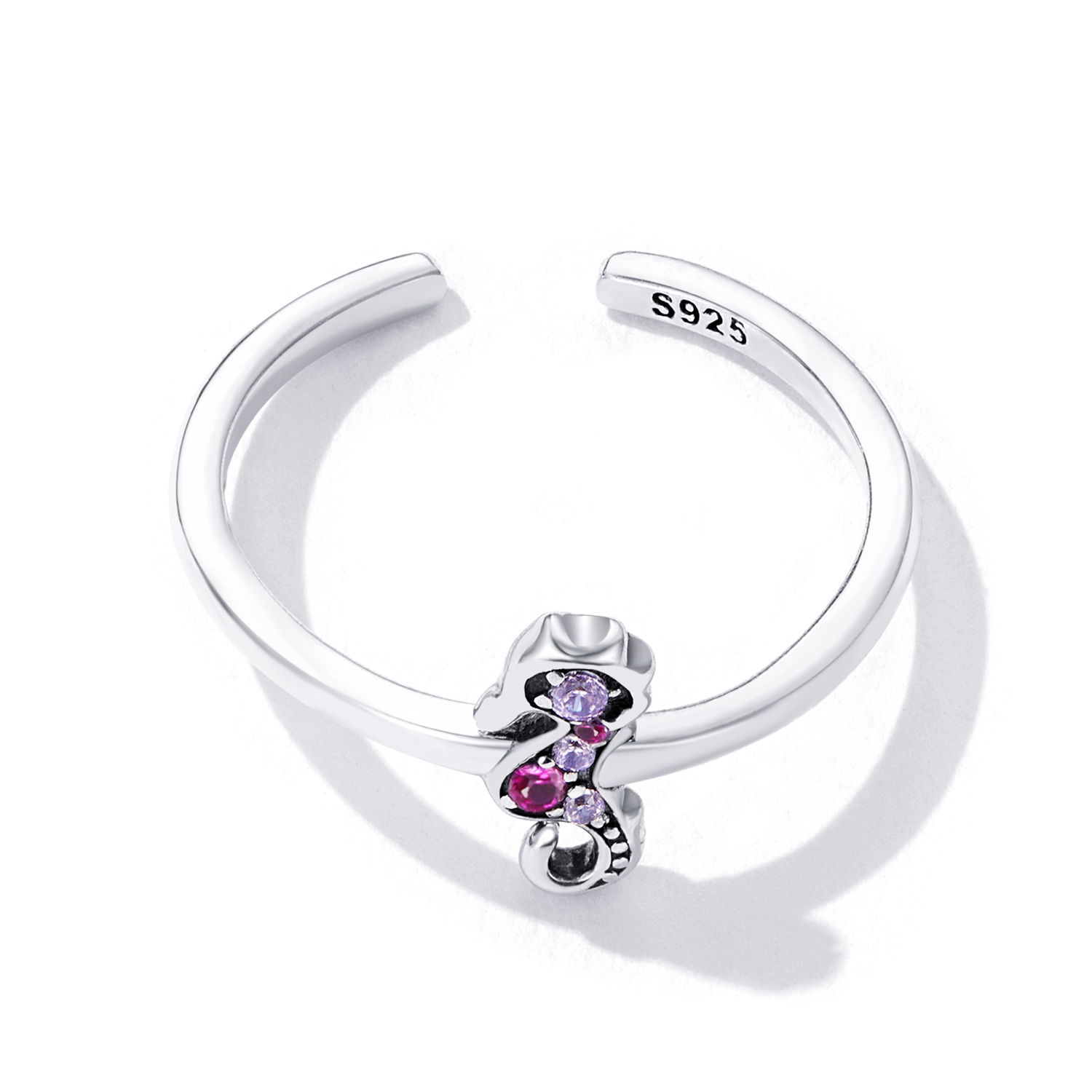 Pandora Style Exquise Zeepaardje Open Ring - SCR816