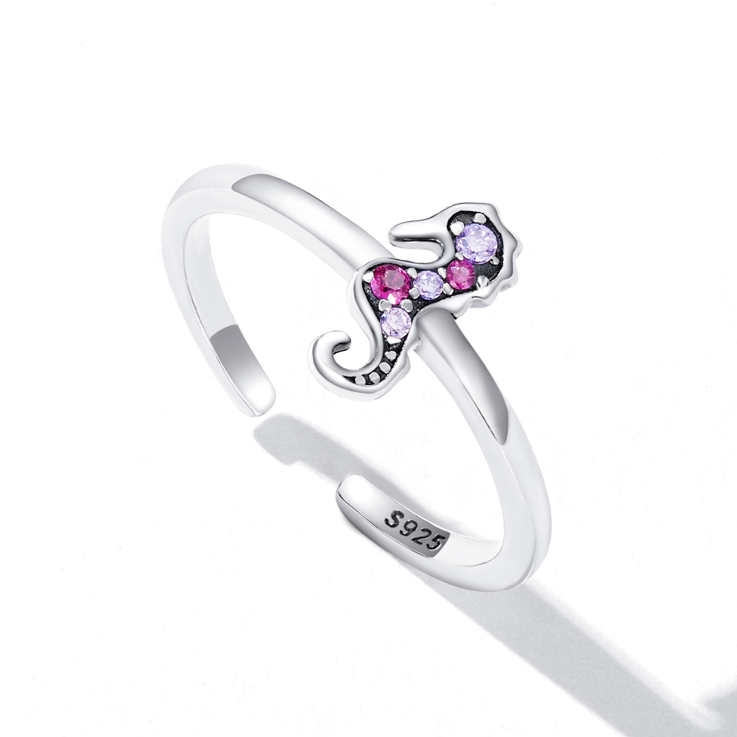 Pandora Style Exquise Zeepaardje Open Ring - SCR816