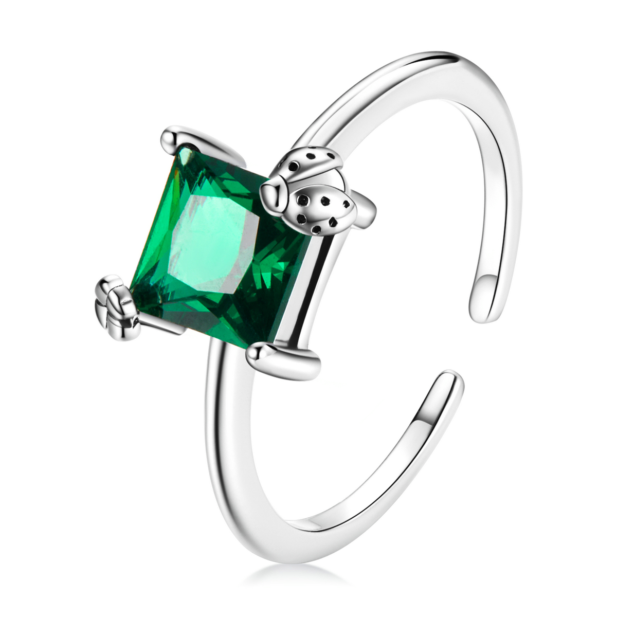 Pandora Style Groen Zirkonium Open Ring - SCR754