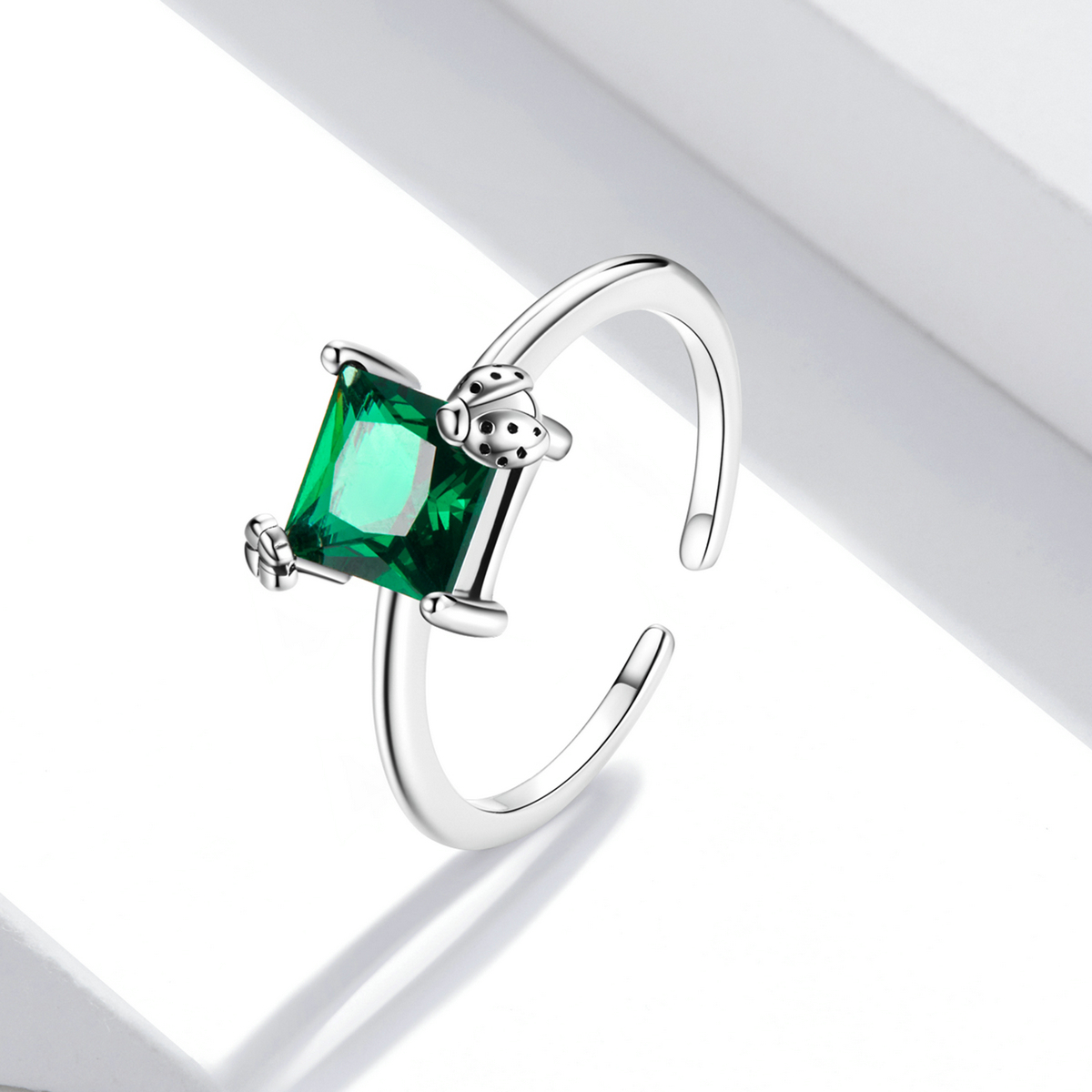 Pandora Style Groen Zirkonium Open Ring - SCR754