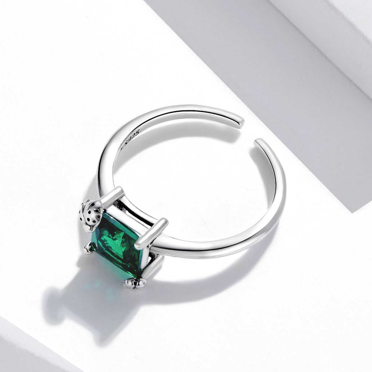 Pandora Style Groen Zirkonium Open Ring - SCR754